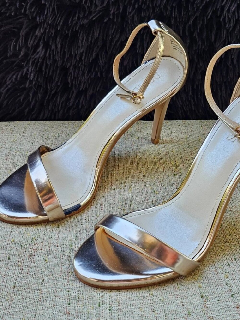 Davids Bridal Women Sandal Heels Shoes LARISSA Rose Gold Man Made Upper Size 9M